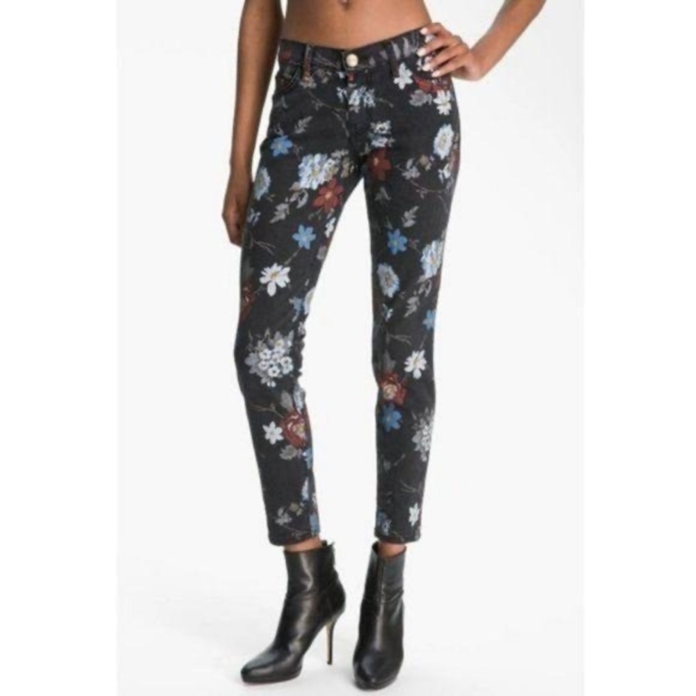 Black wildflower jeans “the stiletto” size 29